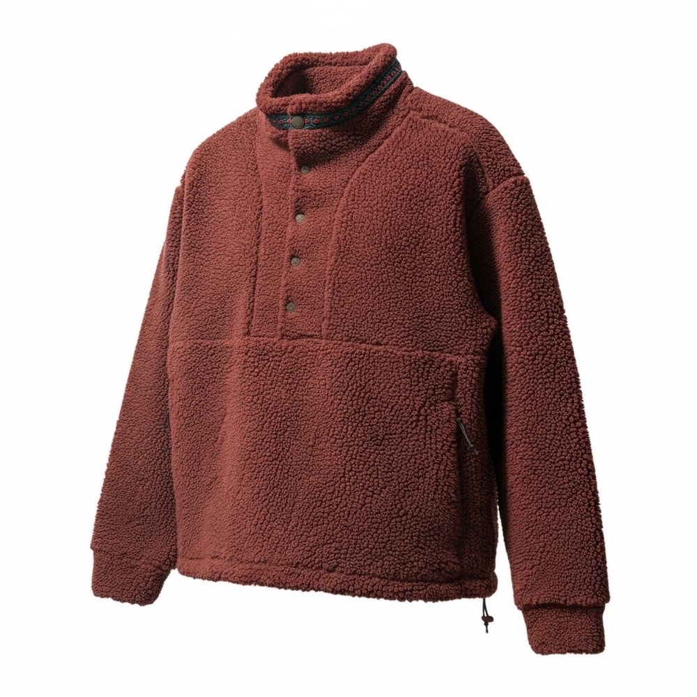 Alpine Design Dark Auburn Sherpa 1/4 Snap Jacket